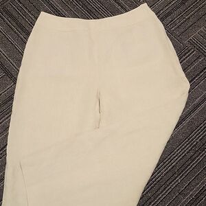 Talbots Oatmeal Linen Pants, Fully Lined, size 10